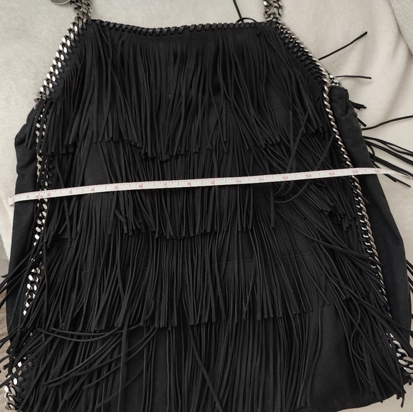 Stella McCartney black tassel hobo bag - Picture 4 of 5